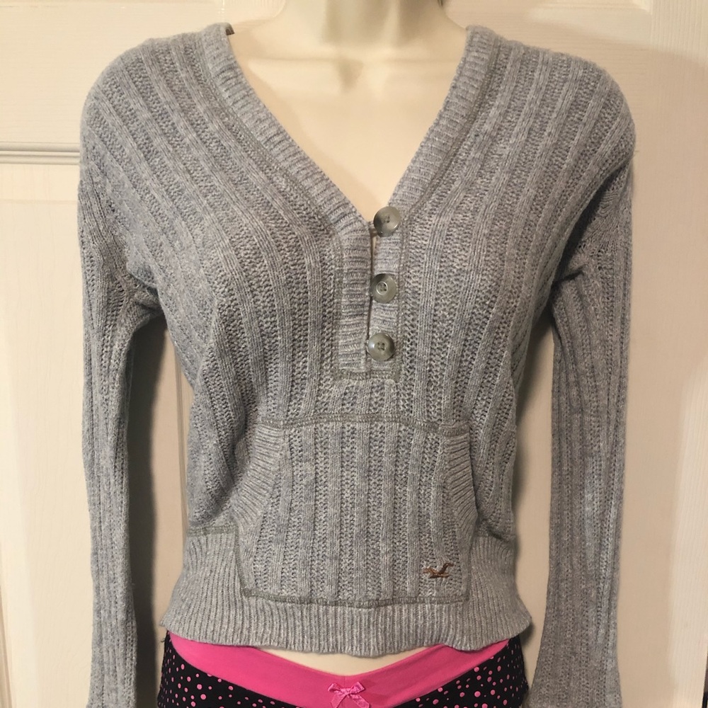 Hollister Grey Sweater with Hood